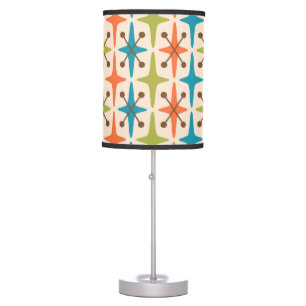 Mid Century Modern Atomic Age Starburst Pattern Table Lamp