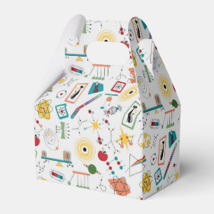 Mid Century Modern Atomic Age STEM Physics Scatter Favor Boxes