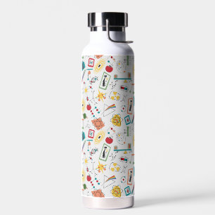 Mid Century Modern Atomic Age STEM Physics Scatter Water Bottle
