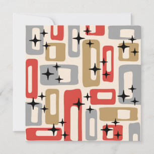 Mid Century Modern Atomic Christmas Invitation