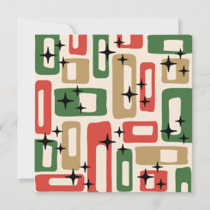 Mid Century Modern Atomic Christmas Invitation