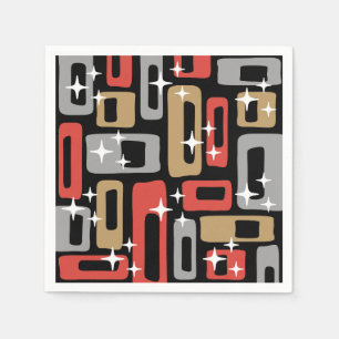 Mid Century Modern Atomic Christmas Napkins
