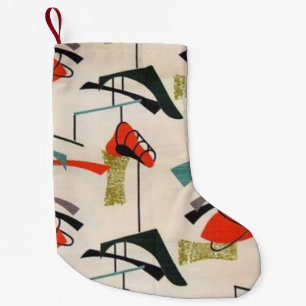 Mid Century Modern Atomic Christmas Stocking