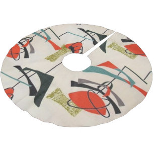 Mid Century Modern Atomic Christmas Tree Skirt