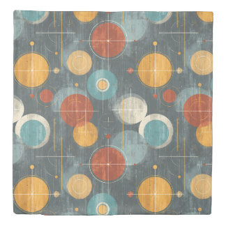 Mid-Century Modern Atomic Circles Duvet Cover