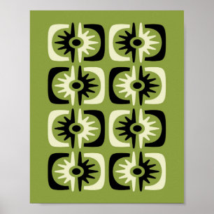 Mid Century Modern Atomic Design Poster