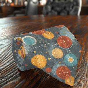 Mid-Century Modern Atomic Dots Neck Tie