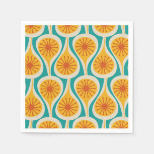 Mid Century Modern Atomic Drops Retro Pattern Napkins