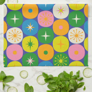 Mid Century Modern Atomic Era Space Age Colorful Kitchen Towel
