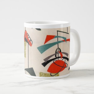 Mid Century Modern Atomic Fabric Jumbo Mug