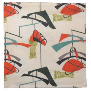 Mid Century Modern Atomic Fabric Napkins