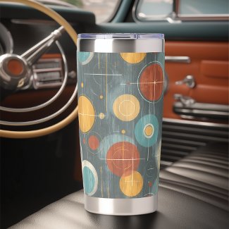 Mid-Century Modern Atomic Greige Circles