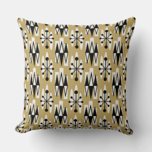Mid Century Modern Atomic Holliday Pattern Throw Pillow