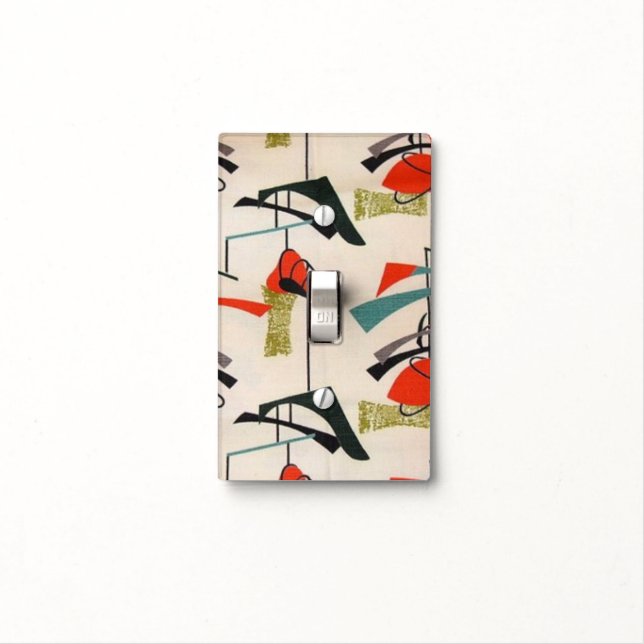 Mid Century Modern Atomic Light Switch Cover (In Situ)
