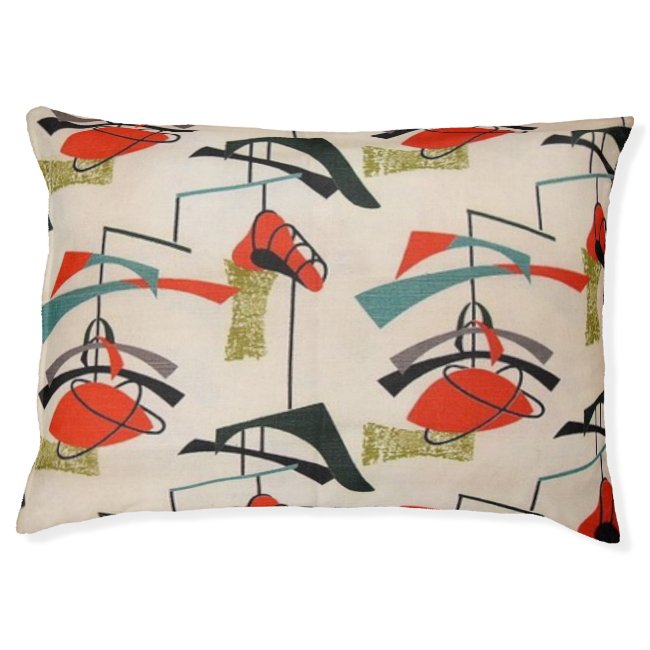 Mid Century Modern Atomic Mobile Fabric Dog Bed