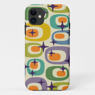 Mid Century Modern Atomic Pattern iPhone 11 Case
