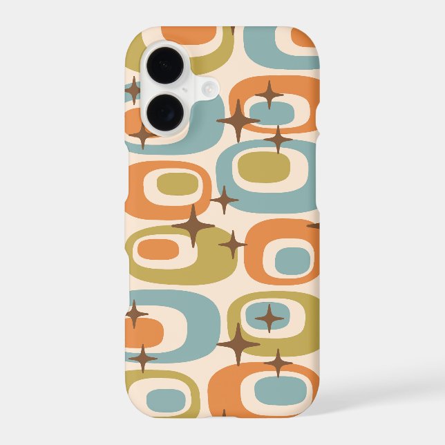 Mid Century Modern Atomic Pattern Case-Mate iPhone Case (Back)