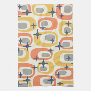 Mid Century Modern Atomic Pattern Kitchen Towel