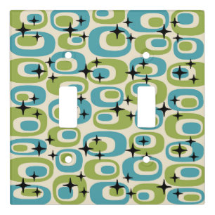 Mid Century Modern Atomic Pattern Light Switch Cover