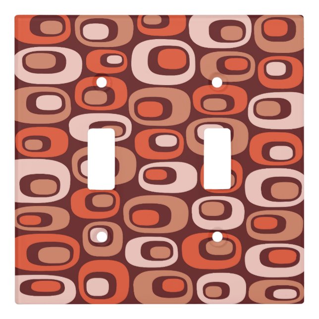 Mid Century Modern Atomic Pattern Light Switch Cover (Front)