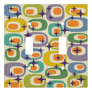 Mid Century Modern Atomic Pattern Light Switch Cover