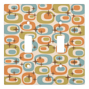 Mid Century Modern Atomic Pattern Light Switch Cover