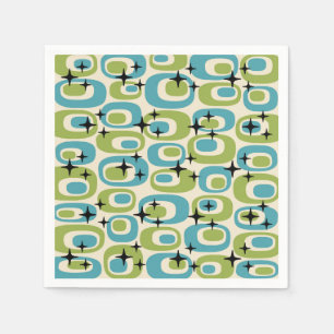 Mid Century Modern Atomic Pattern Napkins