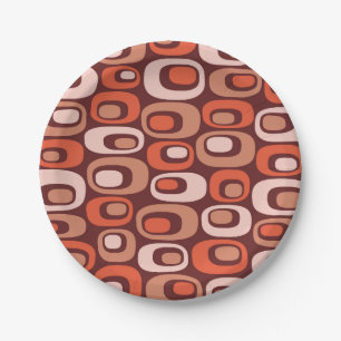 Mid Century Modern Atomic Pattern Paper Plates