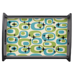 Mid Century Modern Atomic Pattern Serving Tray