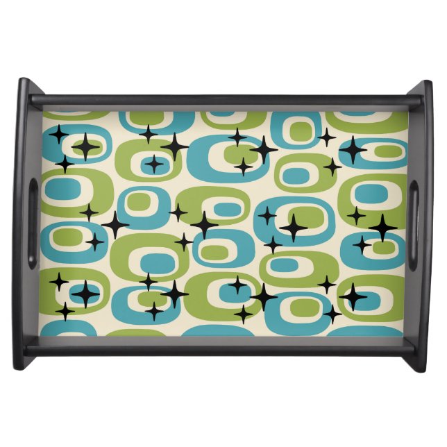 Mid Century Modern Atomic Pattern Serving Tray (Front)