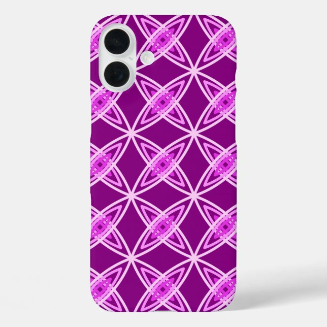 Mid Century Modern Atomic Print - Amethyst Purple Case-Mate iPhone Case (Back)