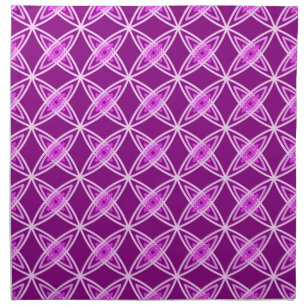 Mid Century Modern Atomic Print - Amethyst Purple Cloth Napkin