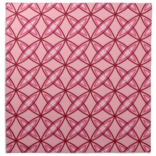 Mid Century Modern Atomic Print - Ballet Pink Cloth Napkin