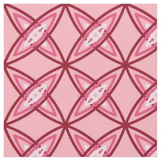 Mid Century Modern Atomic Print - Ballet Pink Fabric