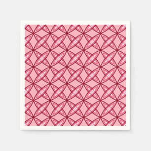 Mid Century Modern Atomic Print - Ballet Pink Paper Napkins