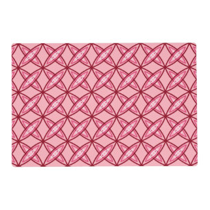 Mid Century Modern Atomic Print - Ballet Pink Placemat