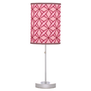Mid Century Modern Atomic Print - Ballet Pink Table Lamp