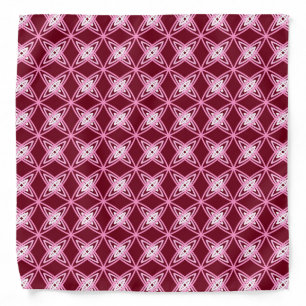 Mid Century Modern Atomic Print - Burgundy Wine Bandana