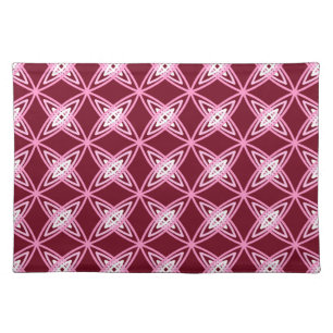 Mid Century Modern Atomic Print - Burgundy Wine Placemat