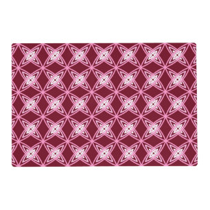 Mid Century Modern Atomic Print - Burgundy Wine Placemat