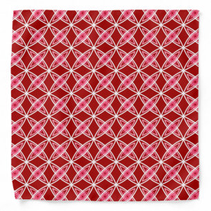 Mid Century Modern Atomic Print - Dark Red Bandana