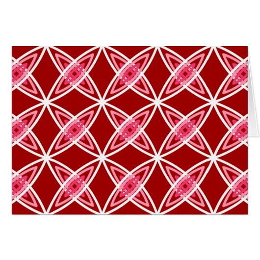 Mid Century Modern Atomic Print - Dark Red Cards (Front Horizontal)
