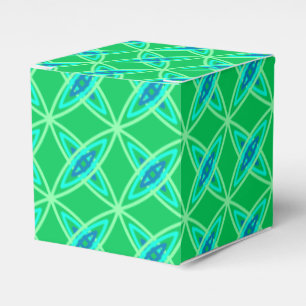 Mid Century Modern Atomic Print - Jade Green Favor Boxes