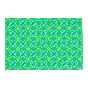 Mid Century Modern Atomic Print - Jade Green Placemat