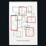 Mid Century Modern Atomic Retro Original Art Calendar<br><div class="desc">Have original art on your wall each month with this funky mid century modern wall calendar,  featuring my original retro art. #3</div>