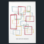Mid Century Modern Atomic Retro Original Art Calendar<br><div class="desc">Have original art on your wall each month with this funky mid century modern wall calendar,  featuring my original retro art. #3</div>