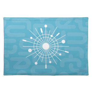 Mid Century Modern Atomic Snowflake Placemat MOD