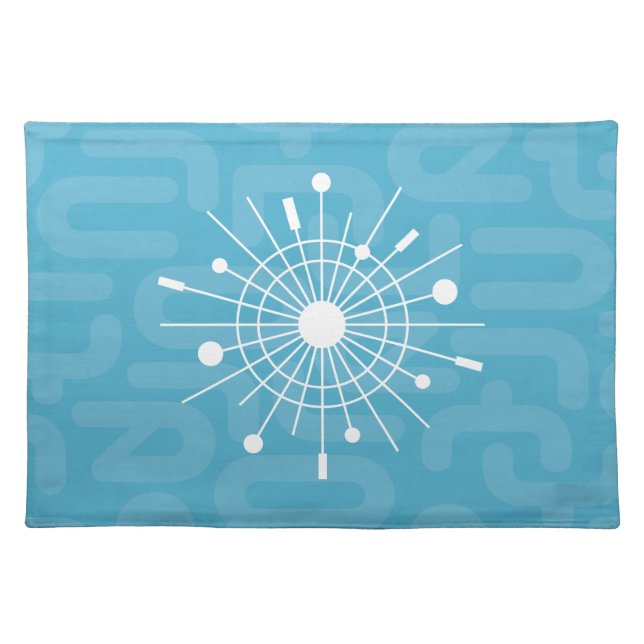 Mid Century Modern Atomic Snowflake Placemat MOD (Front)
