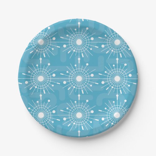 Mid Century Modern Atomic Sputnik Snowflake MOD Paper Plates