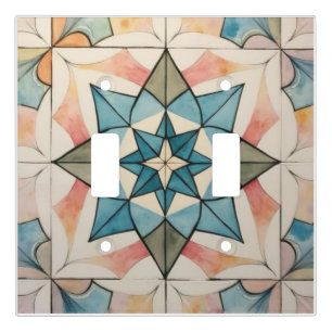 Mid Century Modern Atomic Starburst Pattern Light Switch Cover